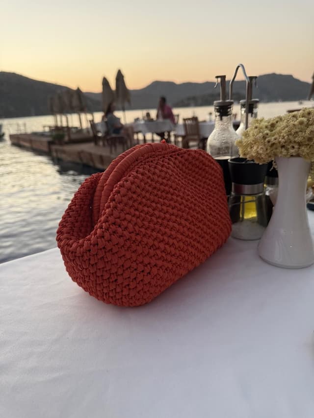 Terracotta Pouch Clutch